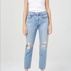 AGolde Riley high rise straight button fly jeans 27